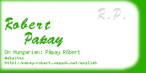 robert papay business card
