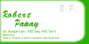 robert papay business card